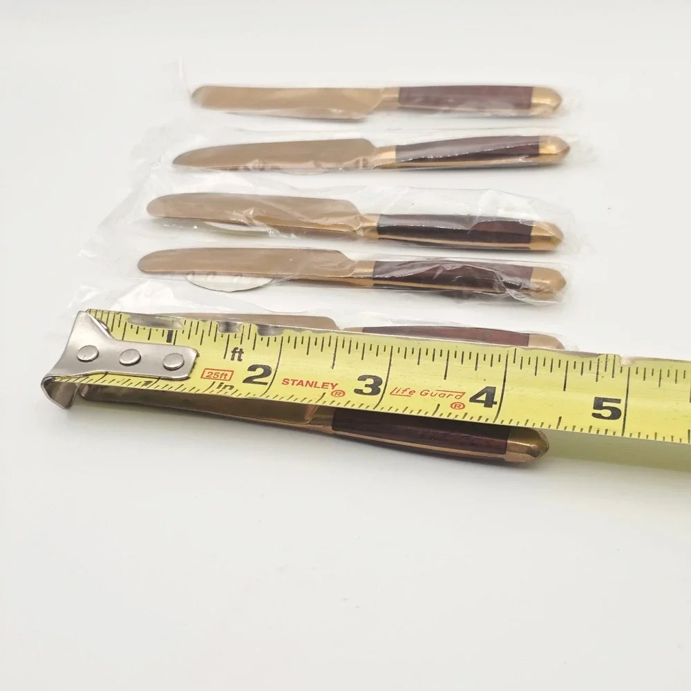 Vintage Thai Bronzeware Mini Knives / Butter Spreader‎ with Box MCM Collectible